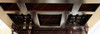 6.5ft Dark Mahogany Traditional Canopy Pub Bar w/ Brass Rails