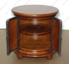 Genuine Leather w/ Crocodile Design Nightstand Bedside Table