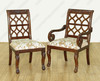 Mahogany Pierced Back Dining Chairs Set (10)