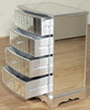 Silver Mirrored Bedroom Nightstand Chest