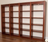 10.5Ft Cherry 20-Tier Open Wall Bookcase