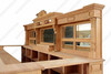 17ft Light Walnut Saloon Pub Bar w/ Brass Rails