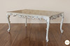7pc Antique Pearl White Dining Set