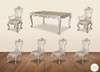 7pc Antique Pearl White Dining Set