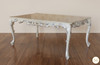 7pc Antique Pearl White Dining Set