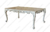6ft Antique Pearl White Marble Top Dining Table