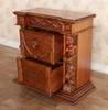 Light Mahogany Gothic Nightstand Chests (2)