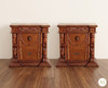 Light Mahogany Gothic Nightstand Chests (2)