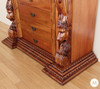 Gothic Medieval Light Mahogany Tall Boy Chest Dresser