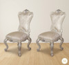 Pair of 2 Antique Pearl White Dining Side Chairs