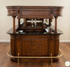 72" Burl Mahogany Canopy Pub Bar