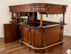 72" Burl Mahogany Canopy Pub Bar
