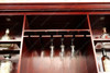 Cherry U-Shape Horseshoe Bar w/ Brass Rails