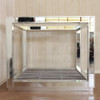 Mirrored Four Post Canopy Bed