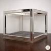 Mirrored Four Poster Canopy Bed