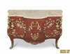 French Louis XV Rococo Bombay Bathroom Vanity w/ Marble Top