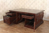 6ft Solid Mahogany Gothic Medieval Executive Office Desk