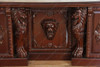6ft Mahogany Gothic Lion Desk
