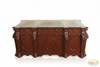 Mahogany Gothic Leather top Desk