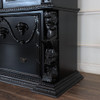 Hand-Carved Gothic Revival Black Mahogany Armoire