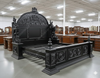 Black Gothic Ornate Heavily Carved Bed
