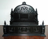 Majestic Black Gothic Ornate Heavily Carved Bed