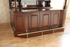 8.5ft Mahogany Traditional English Canopy Pub Bar w/ Brass Rails
