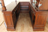 8.5ft Mahogany Traditional English Canopy Pub Bar w/ Brass Rails