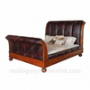 Salisbury Faux Croc Leather Sleigh Bed
