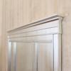 Mirrored Silver Leaf Panel Bed w/ Large Mirrored Headboard