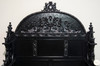 3pc Ornate Black Mahogany Renaissance Revival Bedroom Set with Decorative Panel Headboard