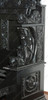 3pc Ornate Black Mahogany Renaissance Revival Bedroom Set with Decorative Panel Headboard