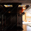 10ft Dark Mahogany Victorian Walk-In  Pub Bar w/ Stained Glass Panels