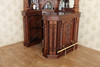 Solid Mahogany Victorian Corner Canopy Tavern Pub Bar
