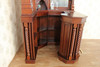 Solid Mahogany Victorian Corner Canopy Tavern Pub Bar