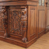 8.5ft Mahogany Ornate Lion Carved Canopy Pub Bar