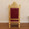 Gold Leaf/Leather Church Bishop's Chair