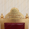 Gold Leaf Finish & Tufted Genuine Leather Bishop's Church Chair