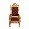 Gold Leaf Genuine Leather Bishop's Church Chair