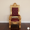Gold Leaf/Leather Church Bishop's Chair