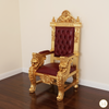 Gold Leaf/Leather Church Bishop's Chair
