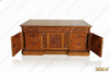 6ft Presidential Resolute Desk w/ Mappa Burl Inlay Wood Top
