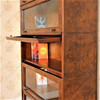 Light Walnut Mappa Burl Inlay Barrister Lawyer's Bookcase