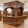 9ft Mahogany Arched Canopy Walk-In Pub Bar