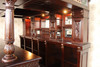 11ft  Dark Mahogany Walk-in Canopy Pub Bar w/ Stained Glass