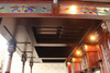 11ft  Dark Mahogany Walk-in Canopy Pub Bar w/ Stained Glass