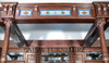14ft Gothic Mahogany Stained Glass Canopy Bar