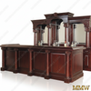 12ft Mahogany English Pub Bar w/ Marble Bartender Working Area