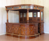 8ft Light Mahogany Traditional Corner Canopy Bar