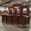 12ft Mahogany Traditional English Pub Bar w Brass Rails